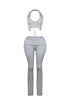 Riptide Ribbed Knit Halter Top & Pants SET